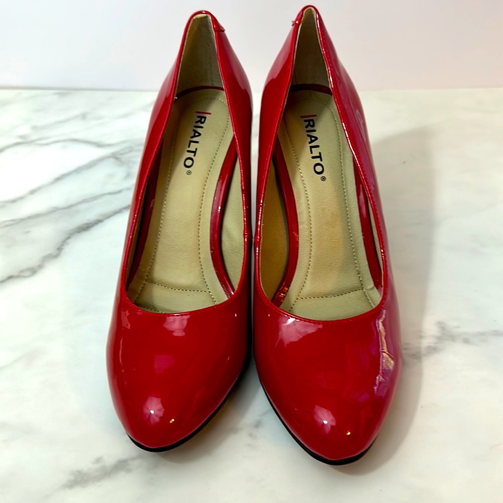 Rialto Women’s Coline Red Patent 3.5” Black Stiletto Heel Pump - Size 7 - Picture 4 of 8